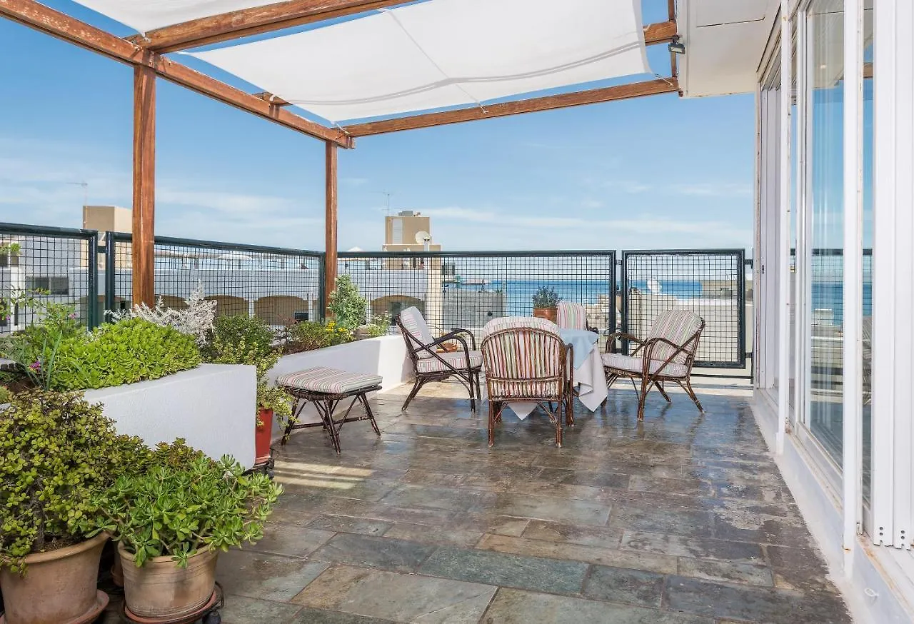 Panoramic View Roof Garden Apartment Rethymno
